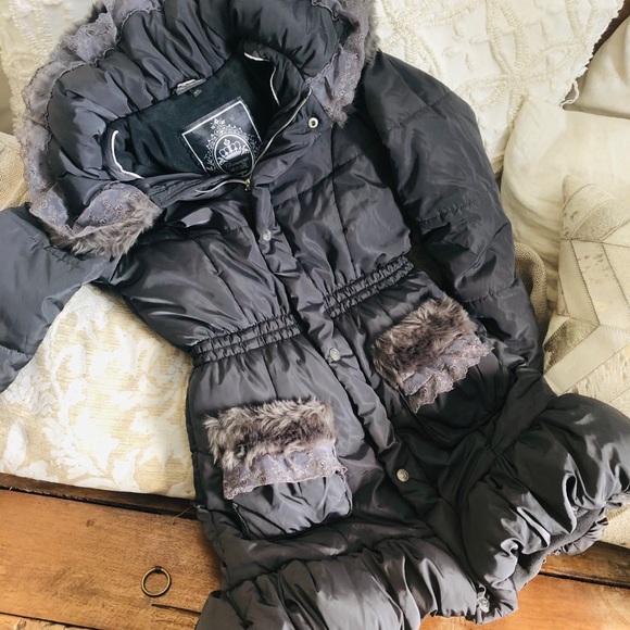 NEW Girls Le Chic Glamorous Parka - Picture 1 of 10